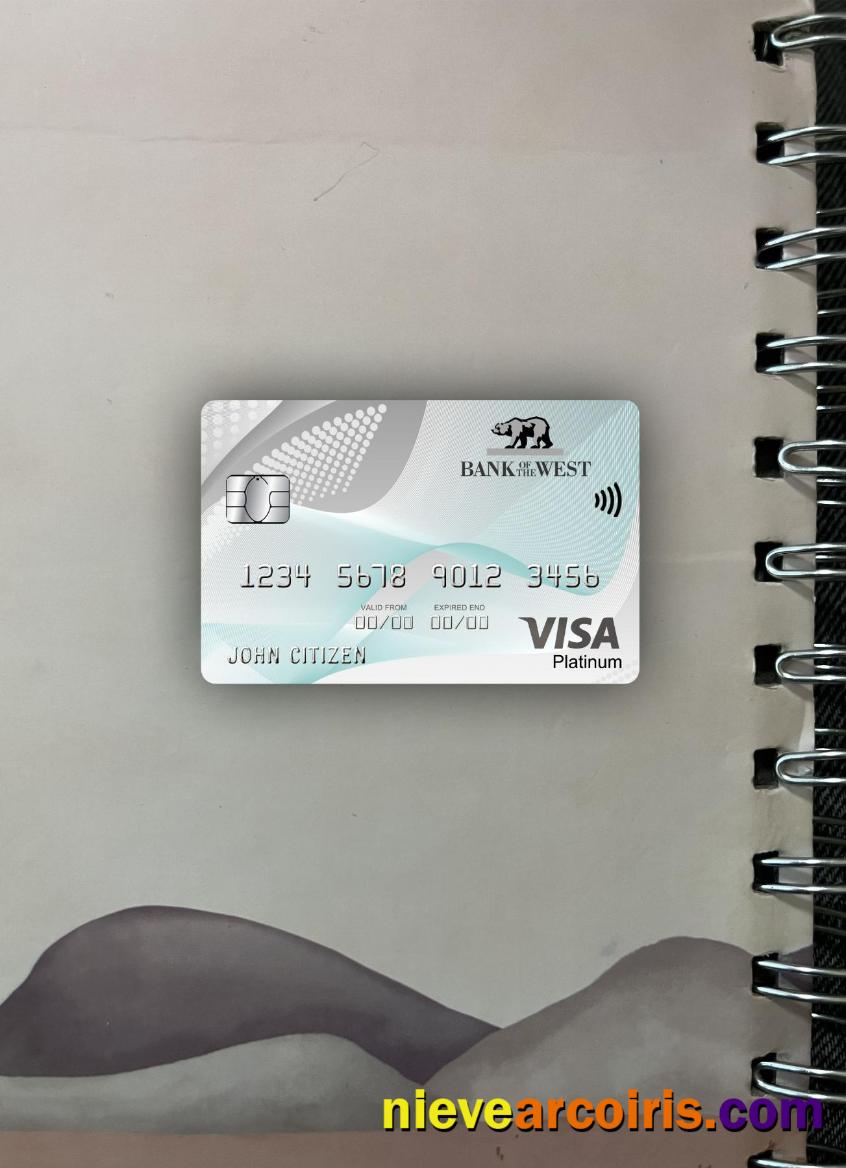 USA Bank of the West bank visa platinum card photolook